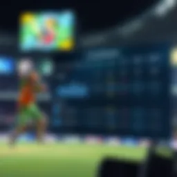 Live cricket match statistics showcasing IPL performance