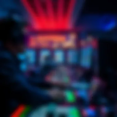 A captivating scene of virtual gaming and winning money