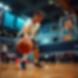 Dribbling drill for basketball improvement