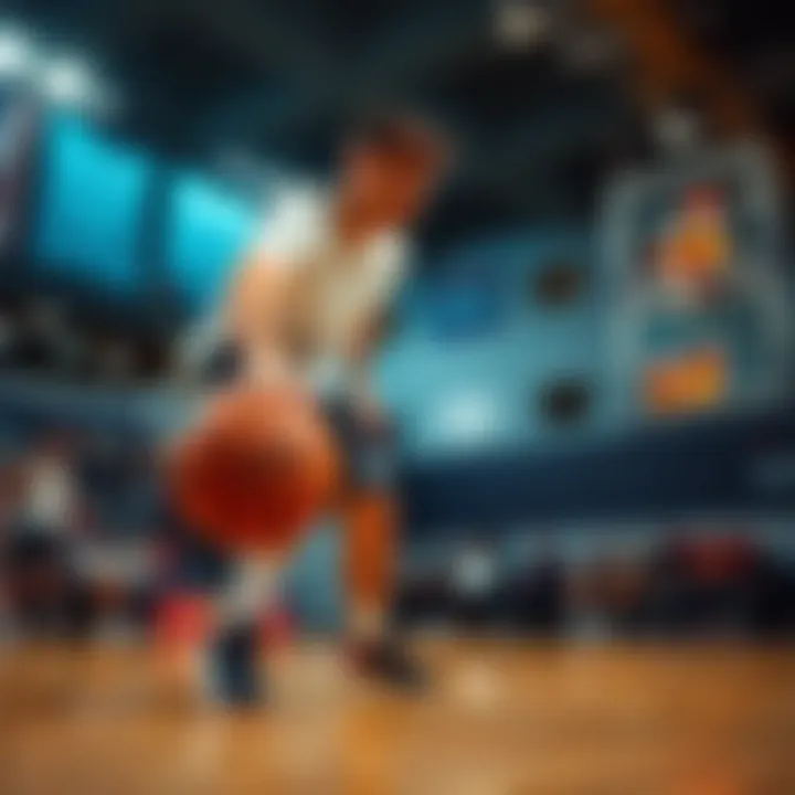 Dribbling drill for basketball improvement