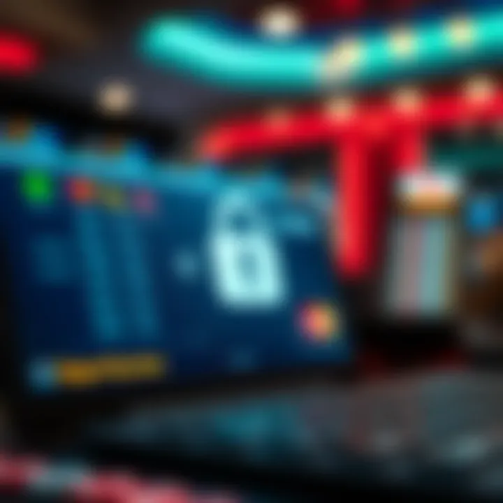 A secure payment method icon for online gambling