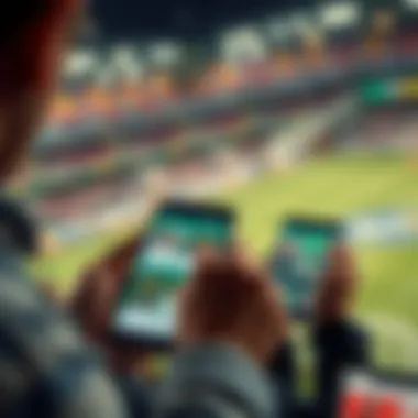 Visual representation of mobile betting options on Bet365