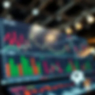 Graphs depicting market trends and statistics