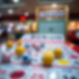 Bingo game board with colorful cards