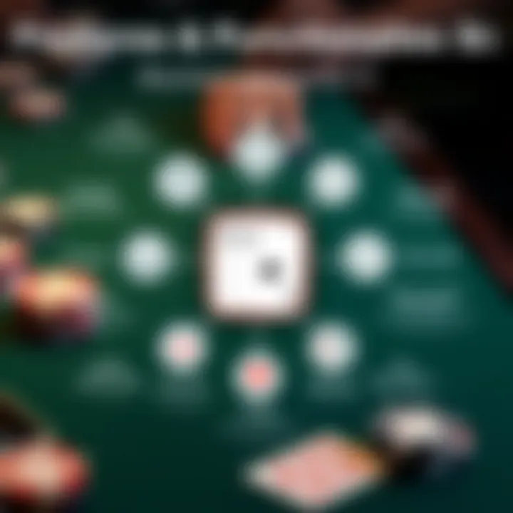 Diagram illustrating the features and functionalities of various blackjack apps