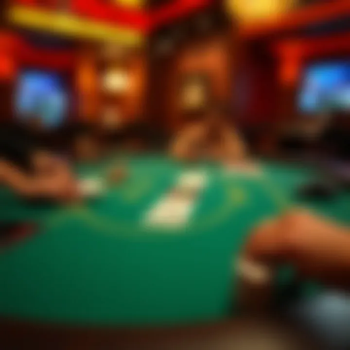 An illustrative representation of a blackjack table with a focus on doubling down