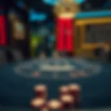 A sophisticated blackjack table setup