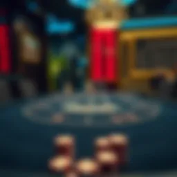 A sophisticated blackjack table setup