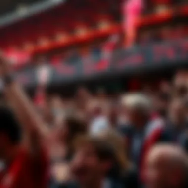 Fans celebrating at a football match in Breda