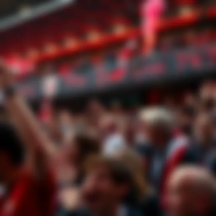 Fans celebrating at a football match in Breda