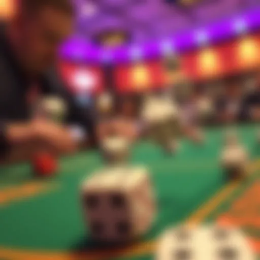 Exciting casino dice game scene