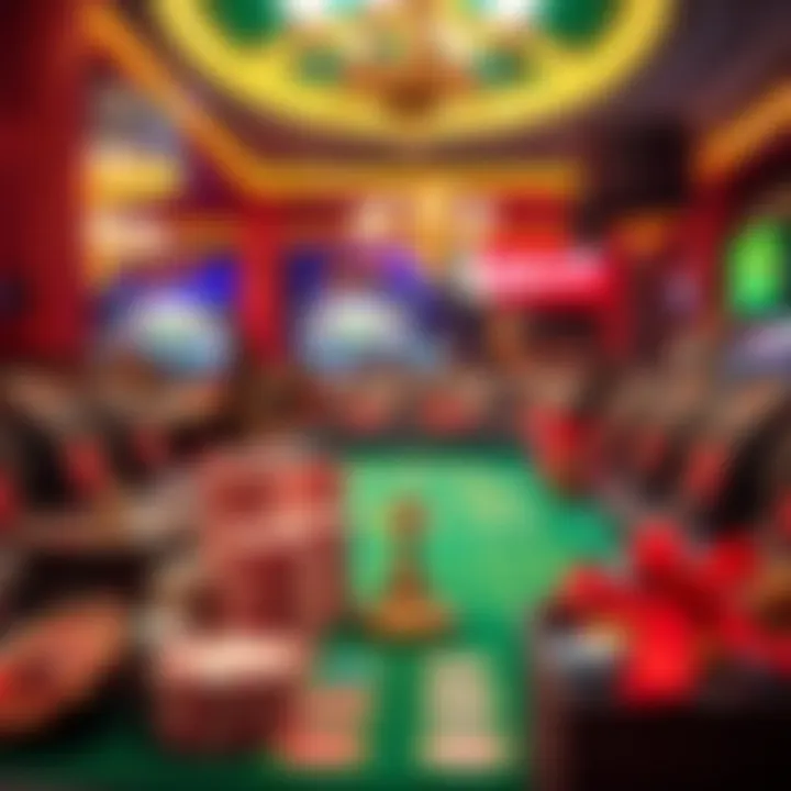 A vibrant table layout of popular casino games inviting players to join.