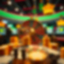 Conceptual representation of online free spins in casinos