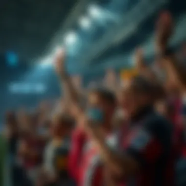 Passion of Fans at Copa Sudamericana Passionate fans cheering for their teams during a match