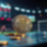 A digital representation of cryptocurrency and sports betting