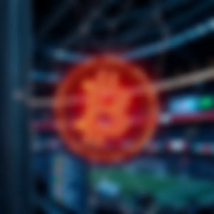 A visual depiction of blockchain technology securing sports betting transactions