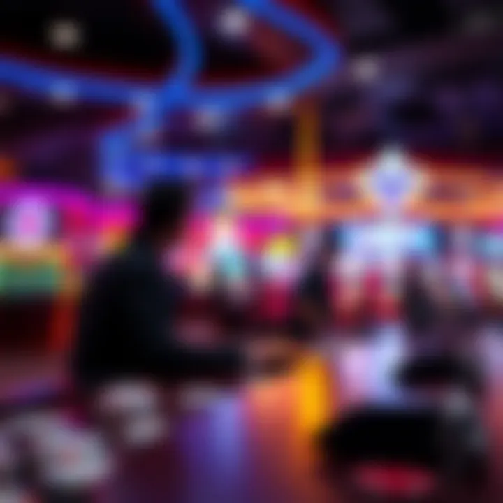 A vibrant casino scene reflecting the lively atmosphere of betting culture