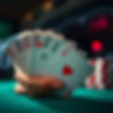 An illustration of a flush poker hand showcasing winning cards