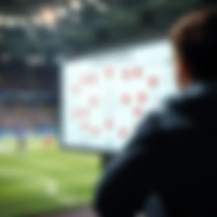 Tactical Analysis Board for Strategies A tactical analysis board used for French U21 strategies