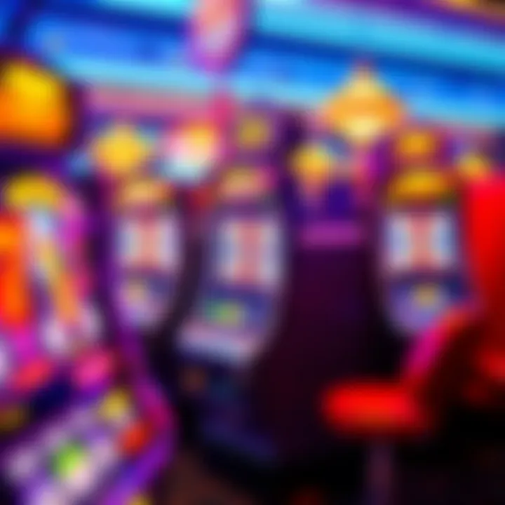Colorful slot machine display