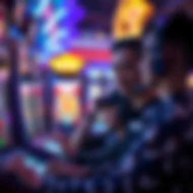 Player engaging with slots