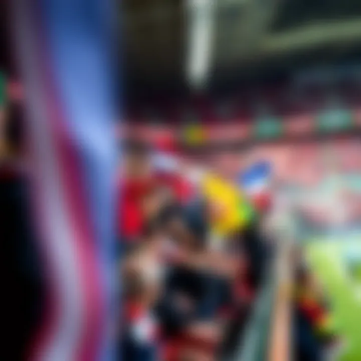 Fans showcasing their support in the stadium