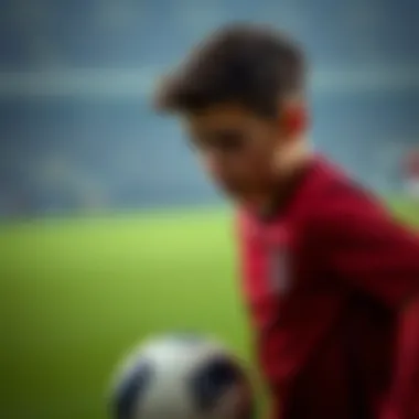 Emerging Talent in Soccer A future soccer star in the making, demonstrating skill and passion for the game