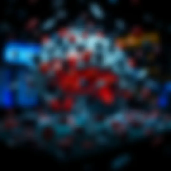 Abstract representation of a brain overwhelmed by gambling thoughts