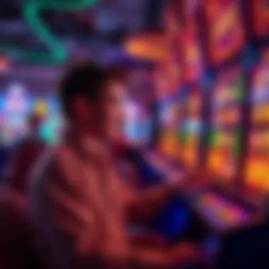 Player engaging with an immersive slot game experience