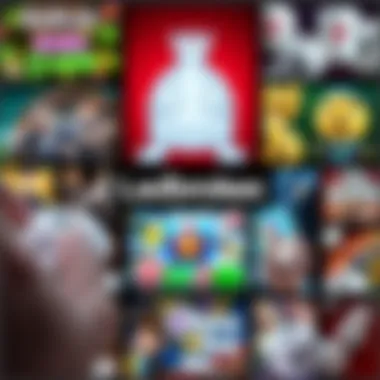 Collage of exciting game options available on the platform