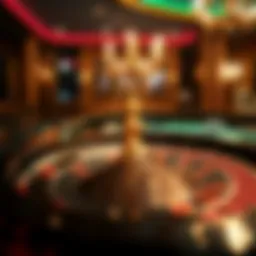 An elegant live casino setup showcasing a roulette table
