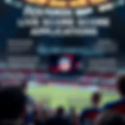 An infographic depicting the features of live score applications