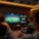 Live sports streaming interface showcasing various sports events