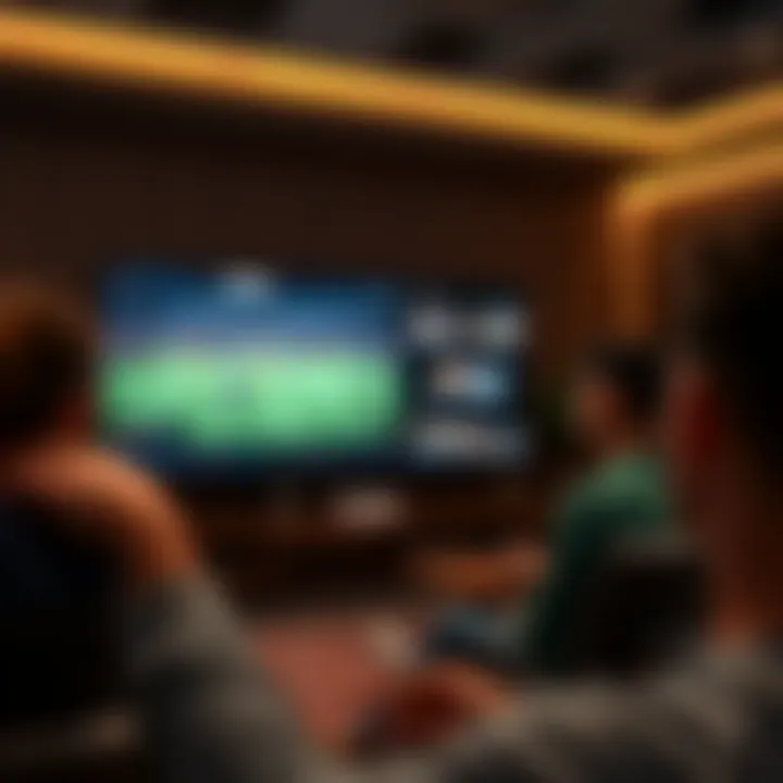 Live sports streaming interface showcasing various sports events