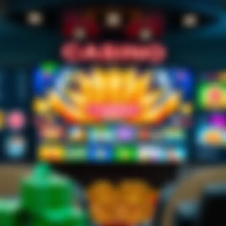 A vibrant interface of a modern online casino showcasing various games.