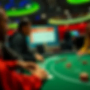 Strategic betting decisions showcased in an online blackjack game