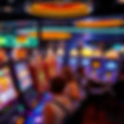 Virtual casino gaming interface featuring various slot machines