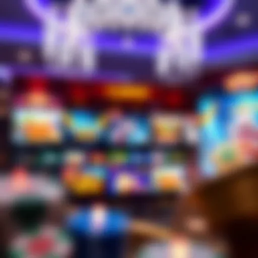 A vibrant online casino interface showcasing various games