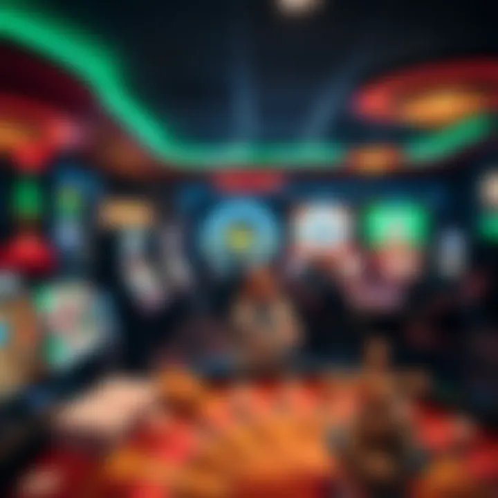 An array of popular casino games available in an online live environment.