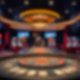 Virtual casino environment showcasing a live dealer table