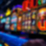 A vibrant online casino interface showcasing various slot games