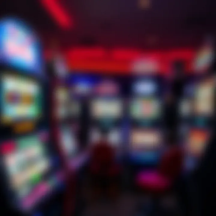 Diverse online slot machines display