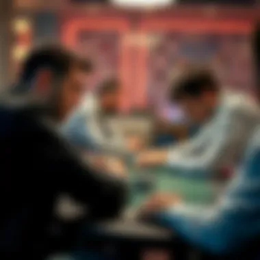 Psychological tension between players during a poker game