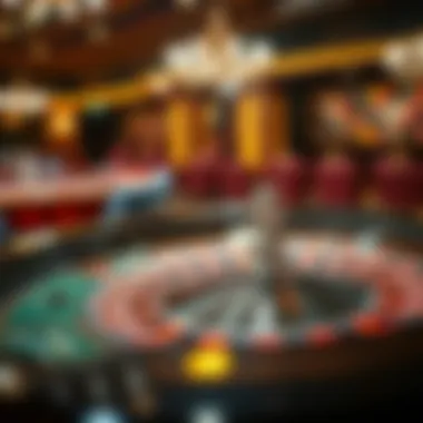 A roulette table showcasing various betting options