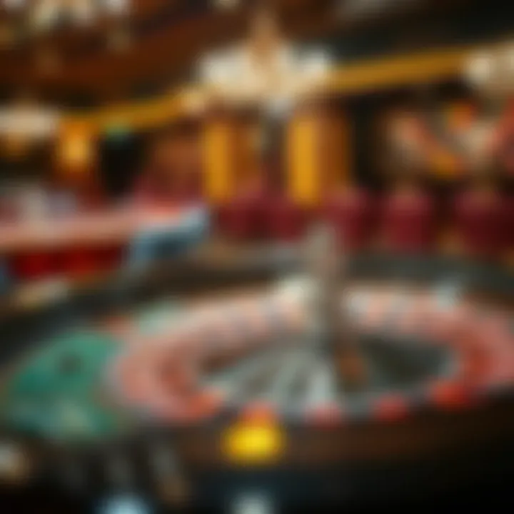 A roulette table showcasing various betting options
