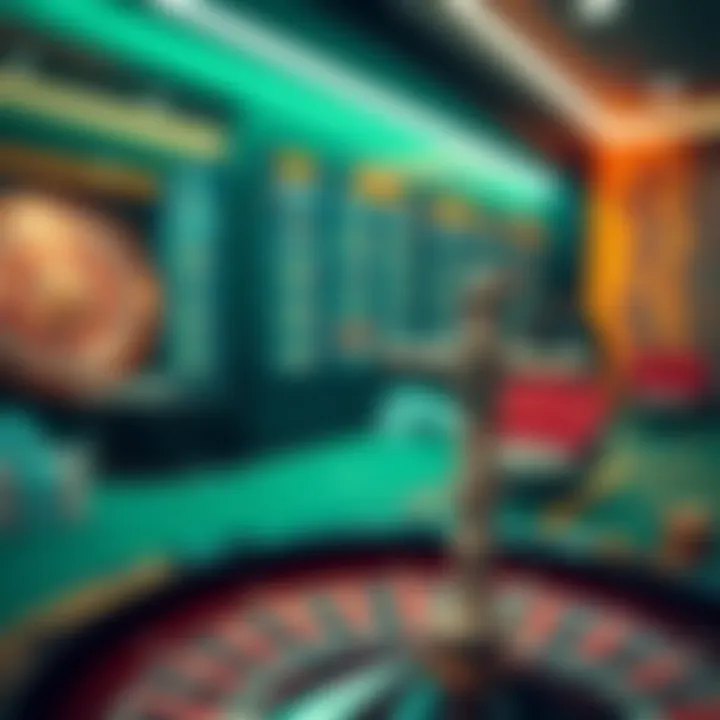 A display of various roulette betting options