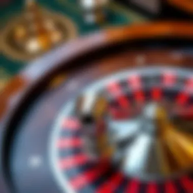 Visual representation of a roulette wheel