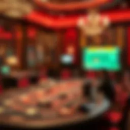 Visual representation of online baccarat gaming environment