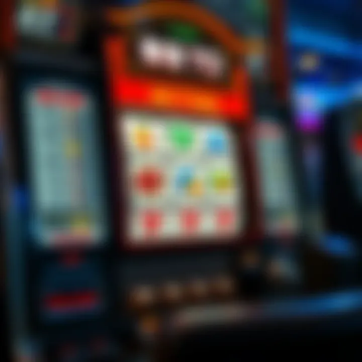 Strategic Betting Options A strategic layout of various betting options on a slot machine