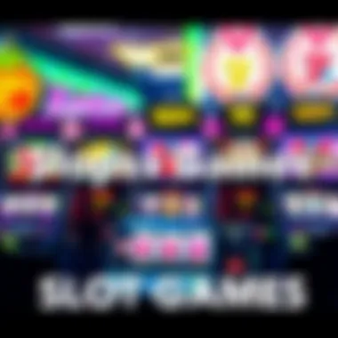 An engaging graphic showing various types of slot games available